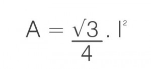 Formula del area de un triangulo equilatero