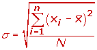 Fórmula de desviación típica simplificada