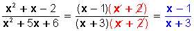Simplificación fracciones algebraicas