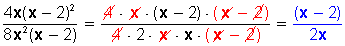 Simplificar una fracción algebraica