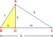 El Teorema del cateto en el Teorema de Pitágoras ejemplos